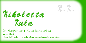 nikoletta kula business card